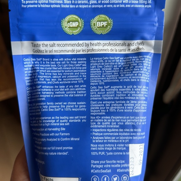 Selina Naturally Light Grey Celtic Sea Salt - Picture 4 of 4